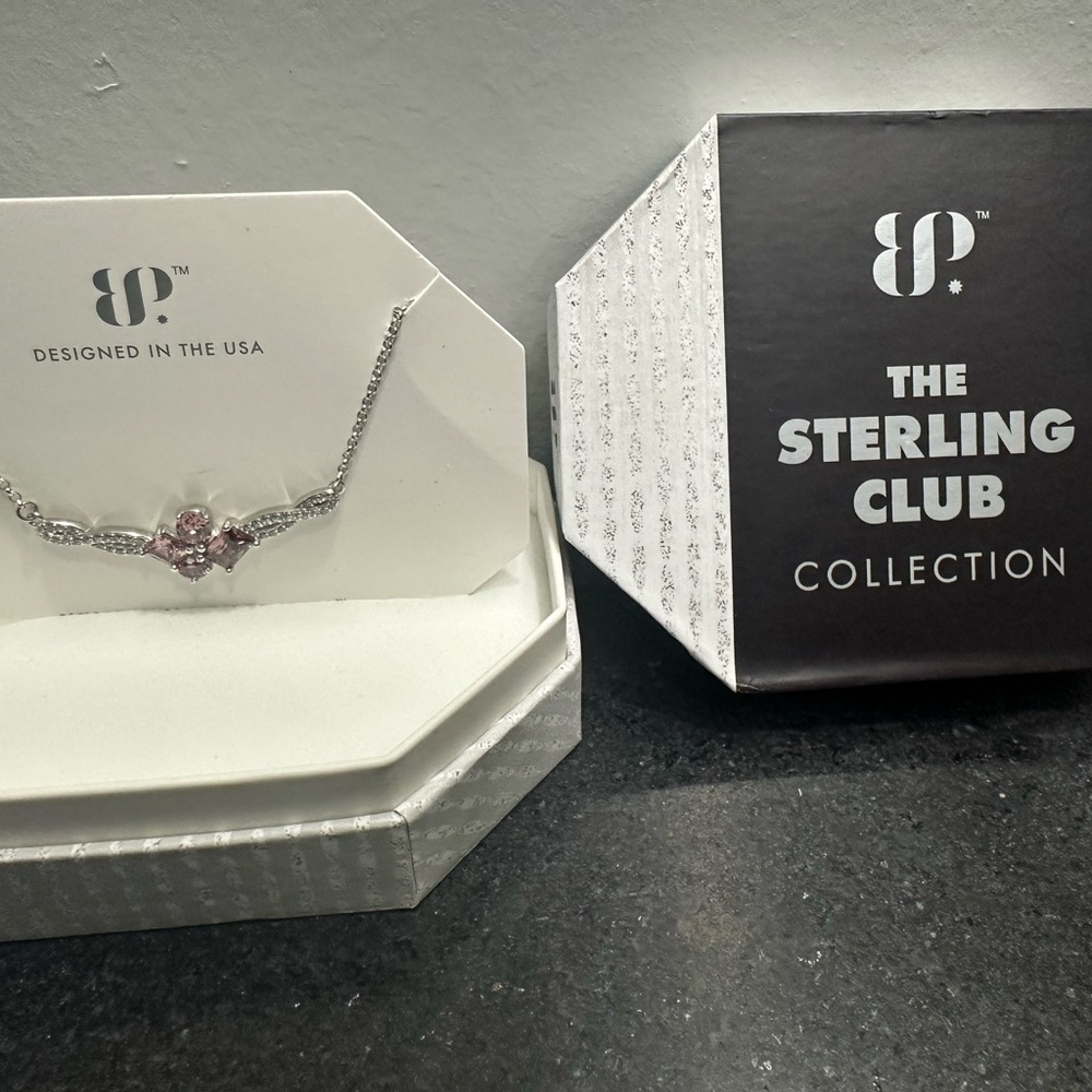 Silver and Pink Necklace